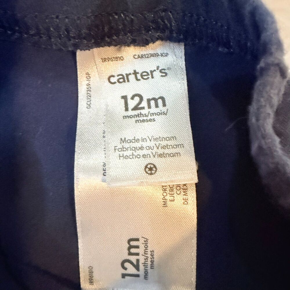 Neutral Leggings Set 12M Navy Black Basic Everyday Baby Toddler Pants Carter’s - Picture 6 of 7